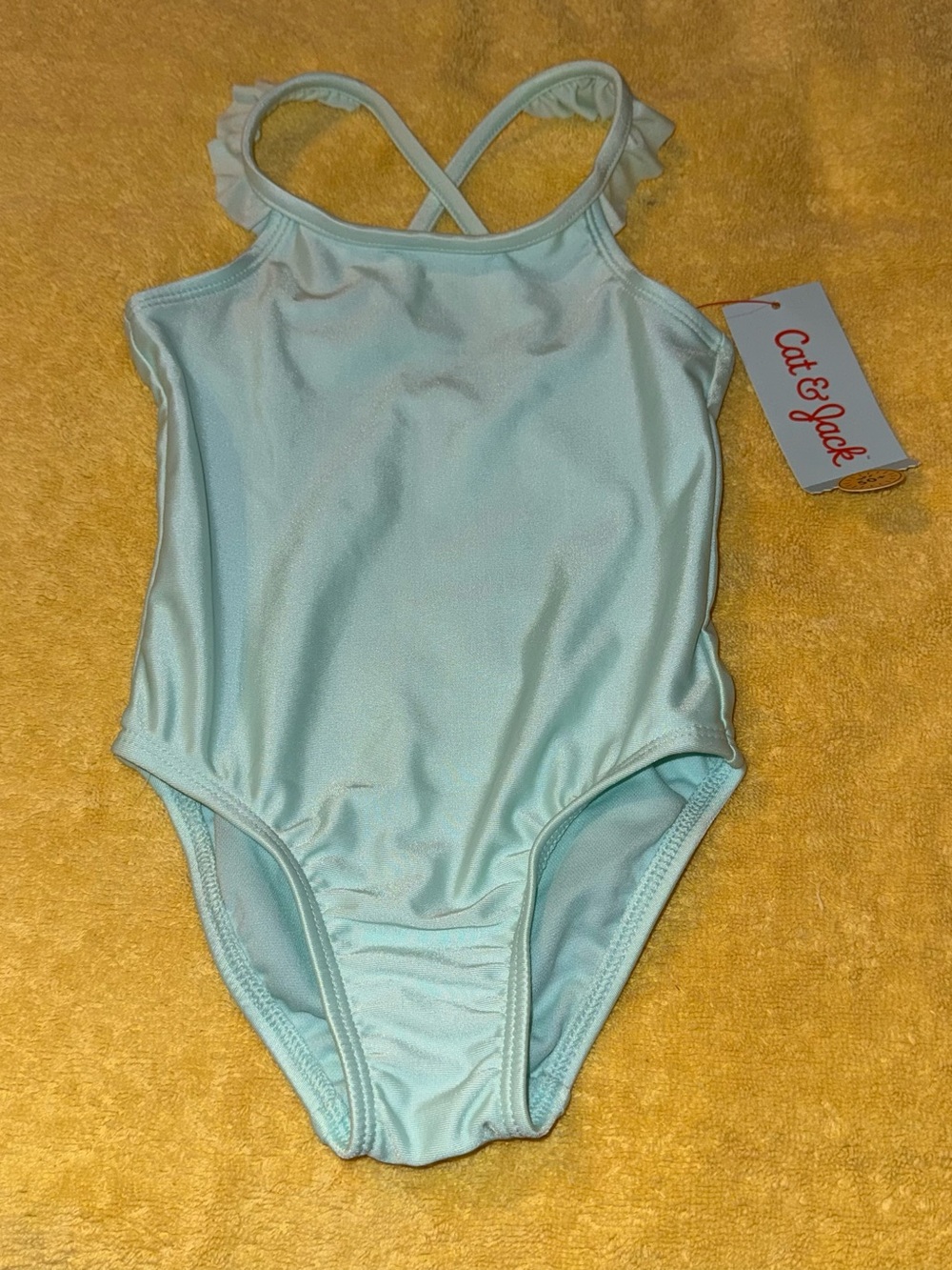 Cat & Jack Light Blue Swimsuit Baby Girls Size 18 months NWT New